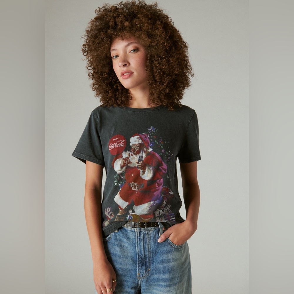 Lucky Brand Coca-cola Santa T-Shirt